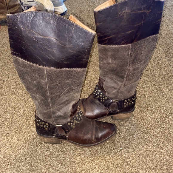 Lucchese Spirit Alexis Riding Boot Brown Tall Size 7 - Picture 1 of 6